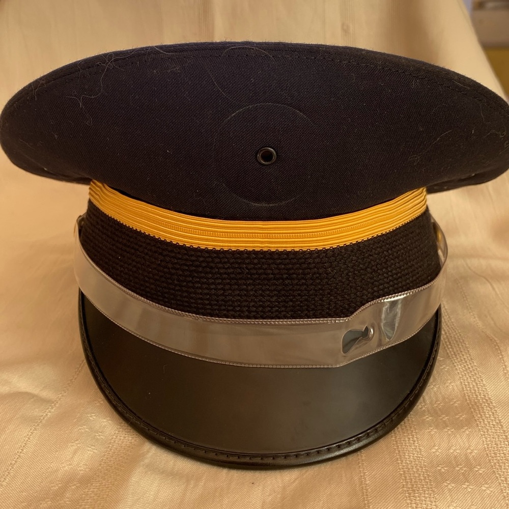 Navy blue peaked hat